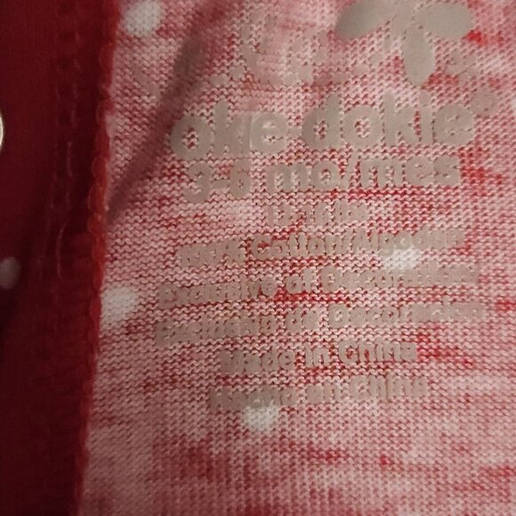 Okie Dokie Infant Girls Red Polka-dot Daddy One Piece Outfit 3-6 Months - Picture 4 of 6